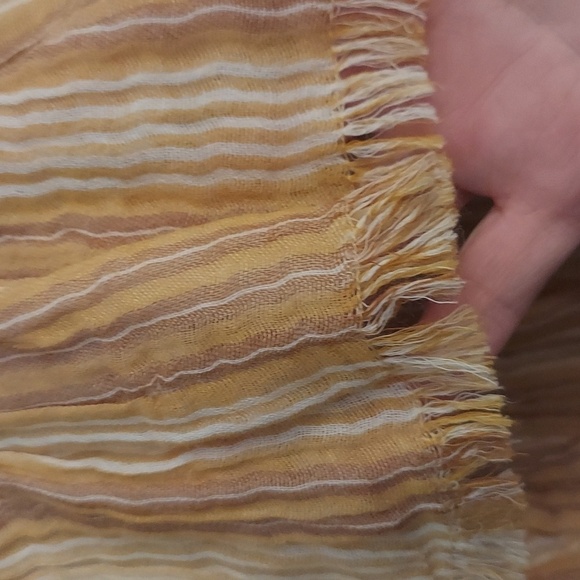 AERIE Striped Smocked Tiered Fringed Lined Mini Skirt - Picture 5 of 10